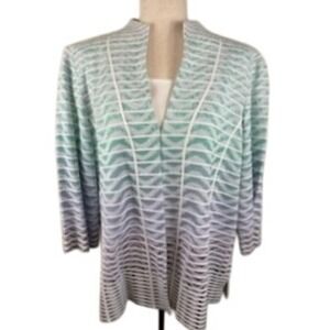 Ming Wang Set Ombre Knit Cardigan Sweater Twinset Topper Cardigan Size 2X $505